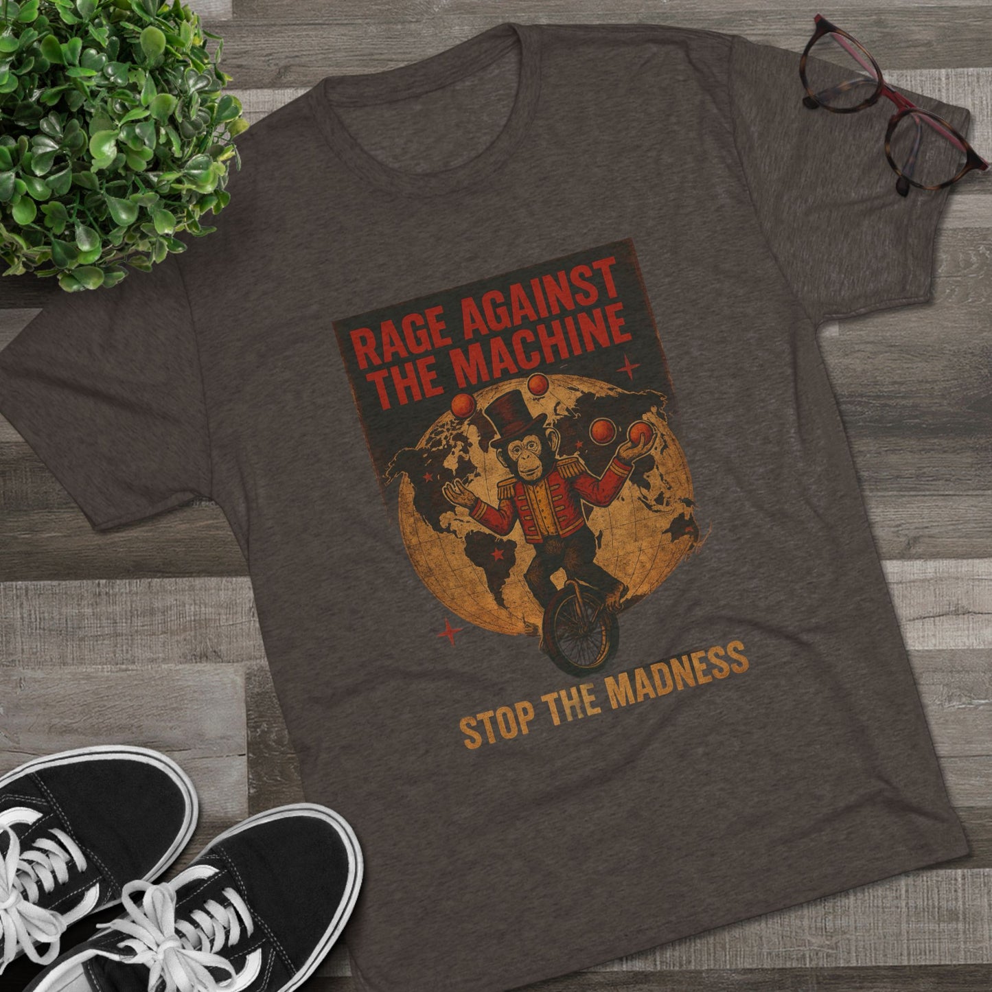 Rage against the Machine-Unisex Tri-Blend Crew Tee