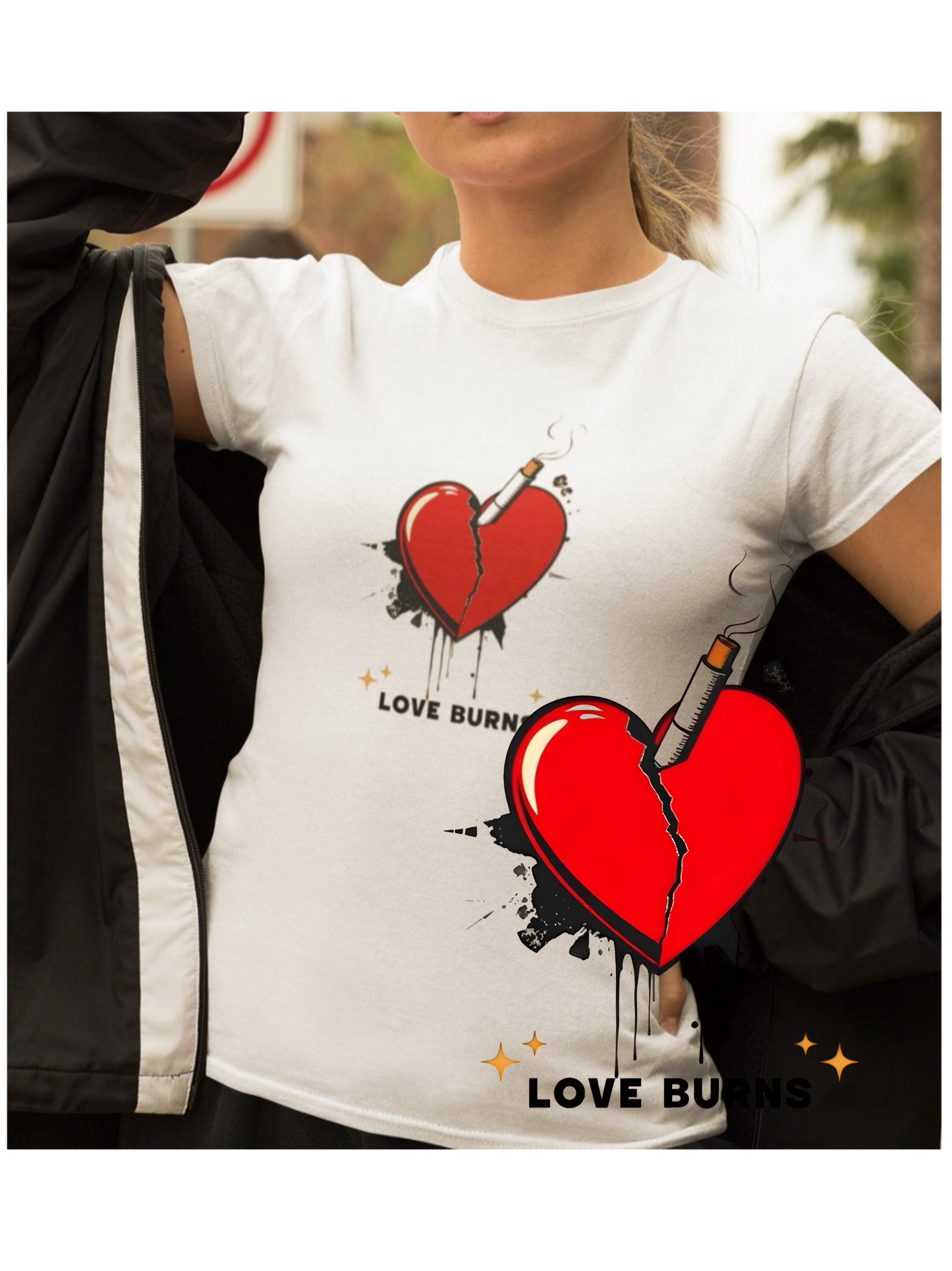 Love Burns-The Boyfriend Tee for Women