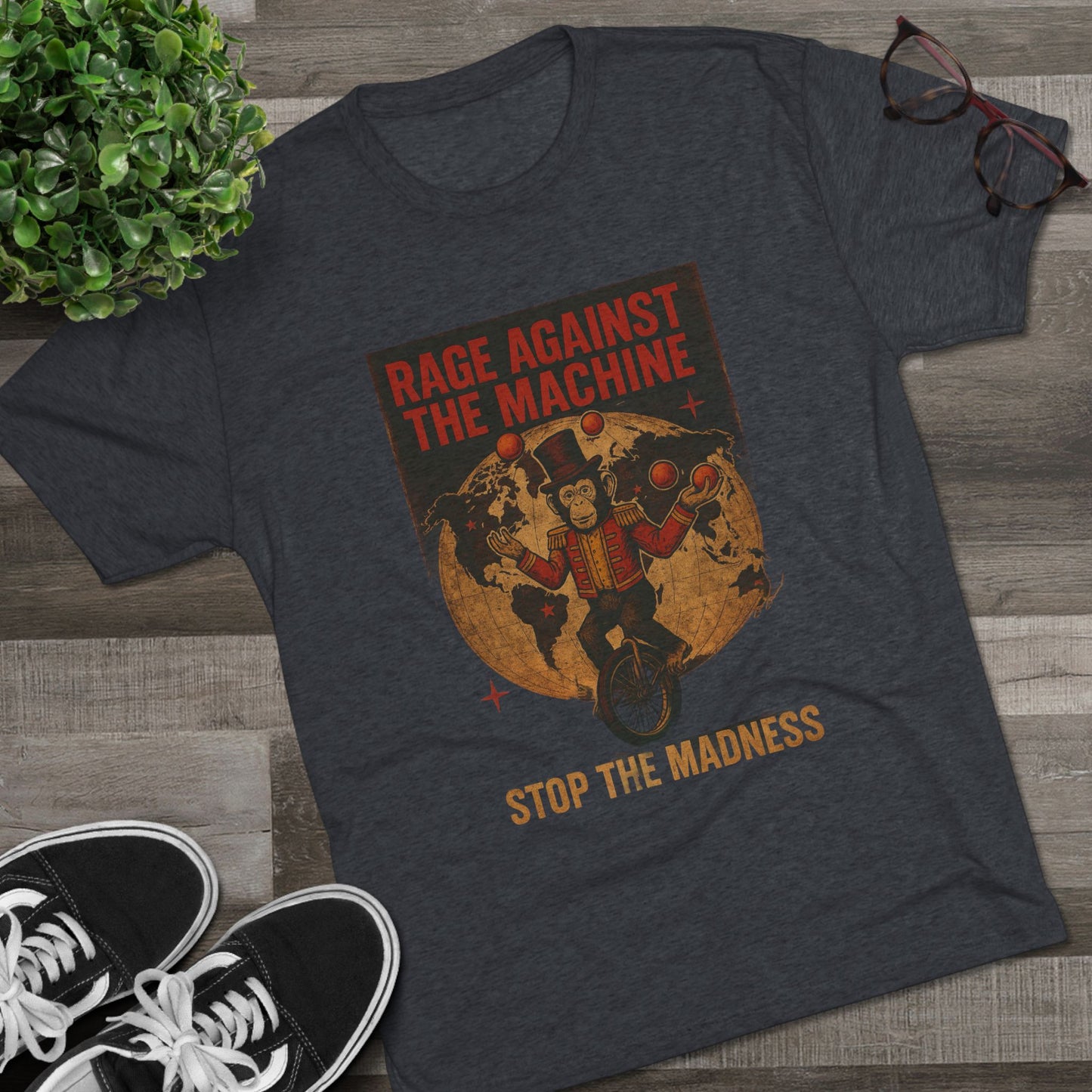 Rage against the Machine-Unisex Tri-Blend Crew Tee