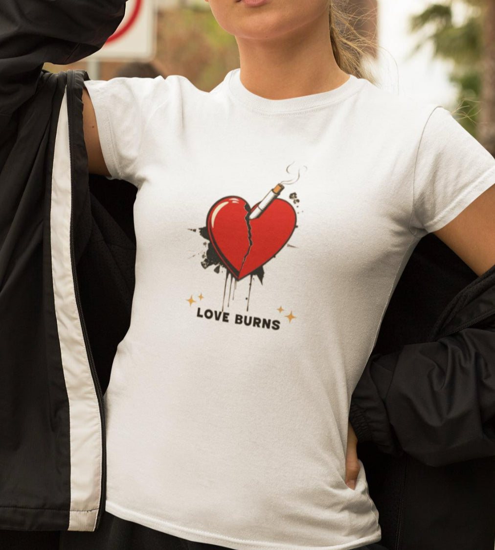 Love Burns-The Boyfriend Tee for Women