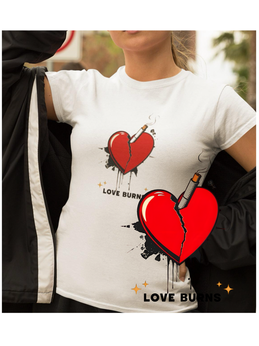 Love Burns-The Boyfriend Tee for Women