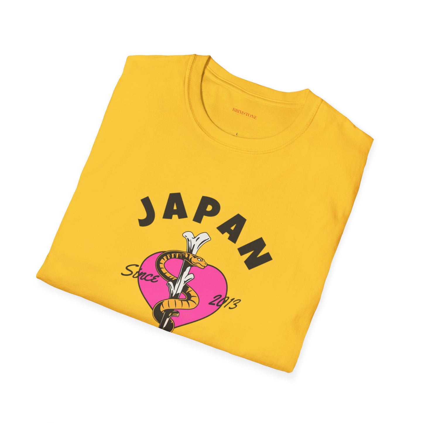 Vintage Japan Ginza Tokyo T-Shirt - Aesthetic Japanese Streetwear, Retro Snake Heart Graphic Tee, Harajuku