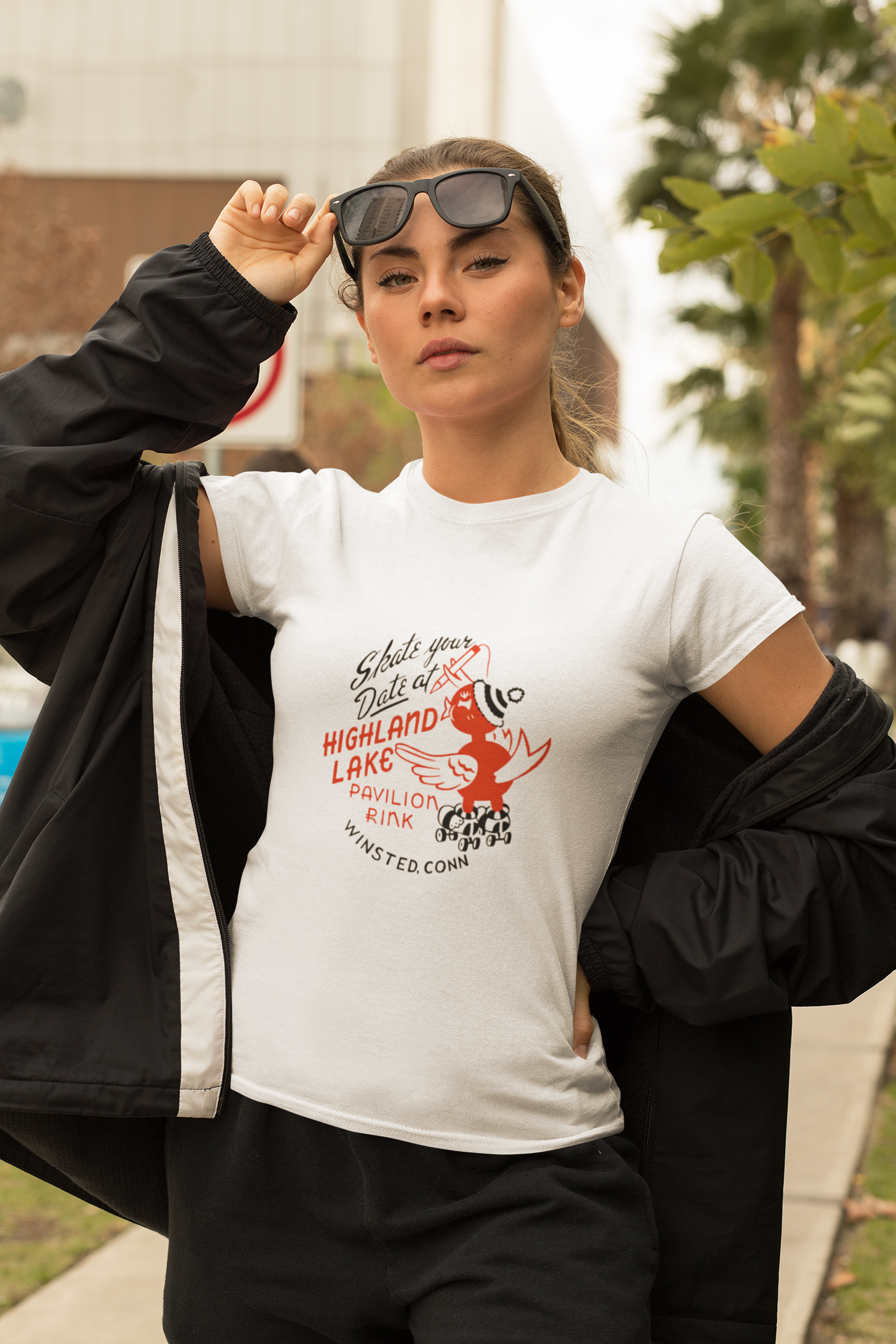 Skate Park-Vintage inspired,The Boyfriend Tee for Women